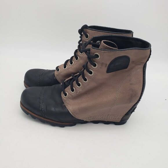 Sorel PDX Lexie Leather Wedge Boots Womens Size 10 - Picture 5 of 12
